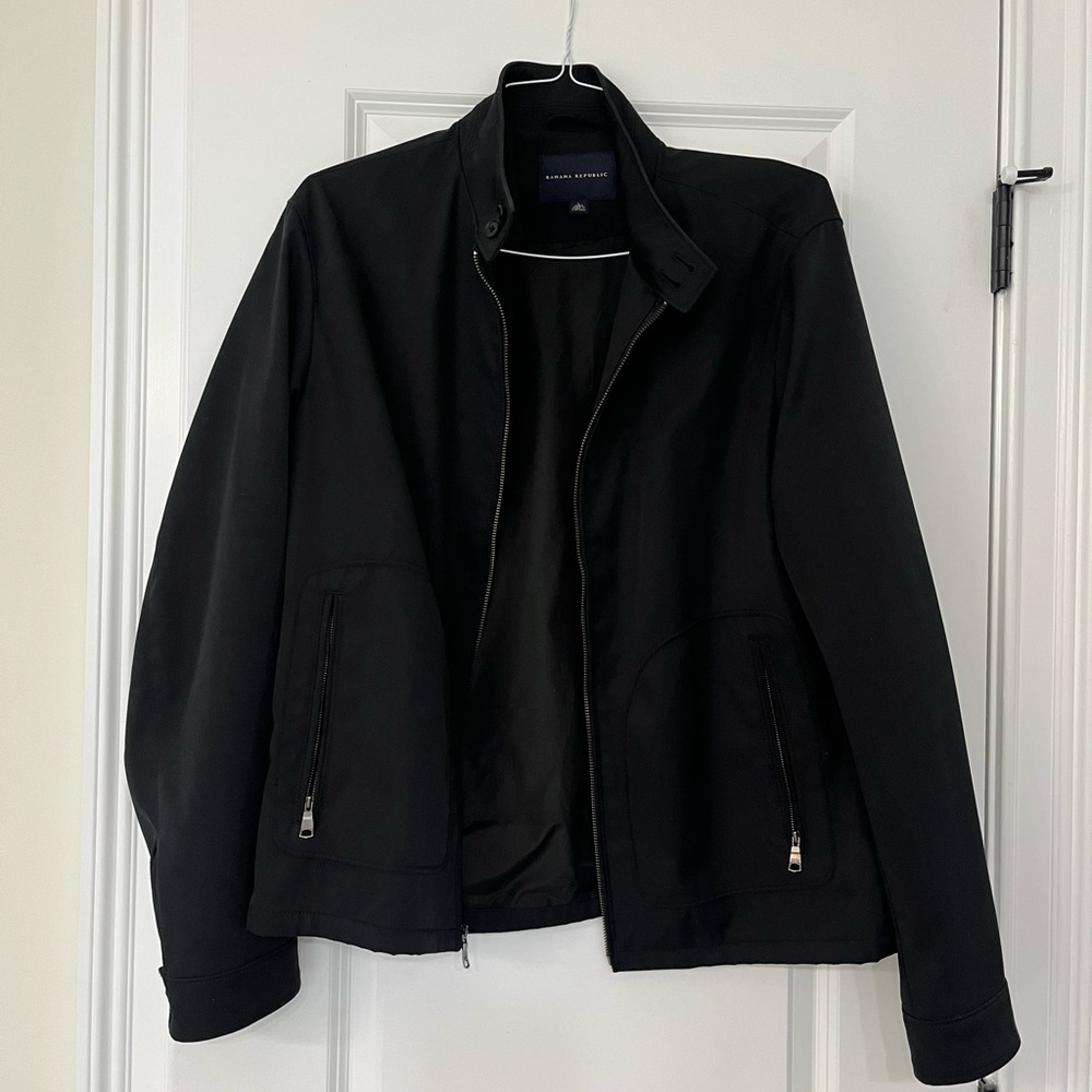 Banana Republic Black Lightweight Shirt Jacket